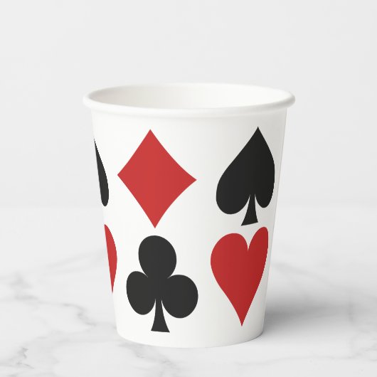 Kartenspieler Pappbecher (Rückseite)