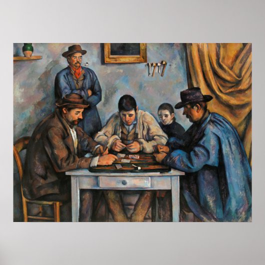Kartenspieler Paul Cezanne Malerei Art Poster (Vorne)