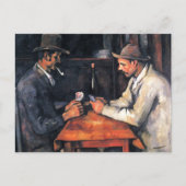 Kartenspieler Paul Cezanne Malerei Matte Postcard Postkarte (Vorderseite)