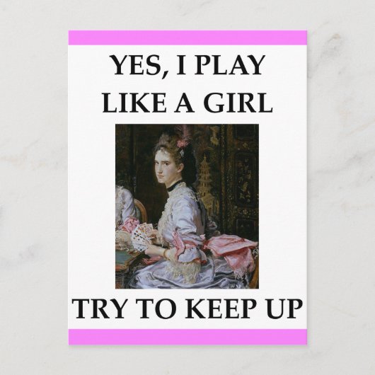 Kartenspieler Postkarte (Vorderseite)