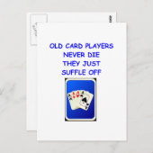 Kartenspieler Postkarte (Vorne/Hinten)