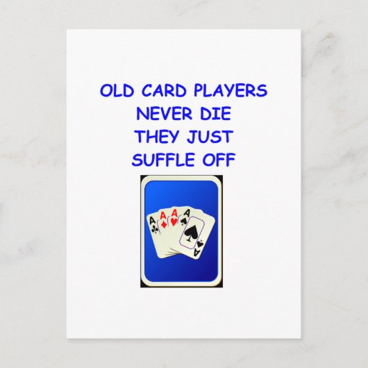 Kartenspieler Postkarte (Vorderseite)