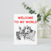 Kartenspieler Postkarte (Stehend Vorderseite)