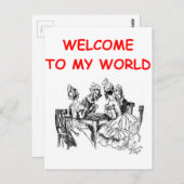 Kartenspieler Postkarte (Vorne/Hinten)