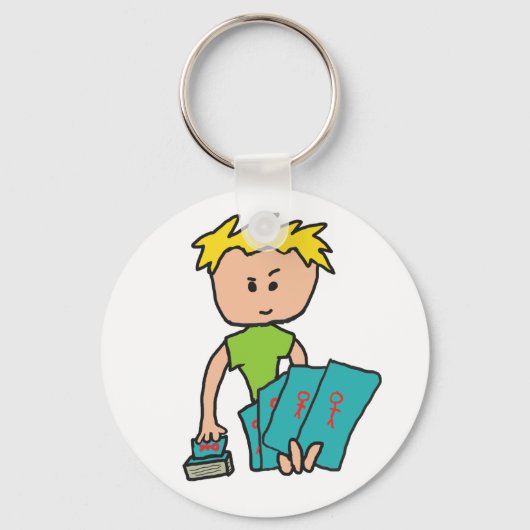 Kartenspieler Schlüsselanhänger (Vorderseite)