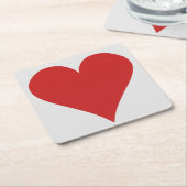 Kartenspieler-Untersetzer - Herz Rechteckiger Pappuntersetzer (angewinkelt)