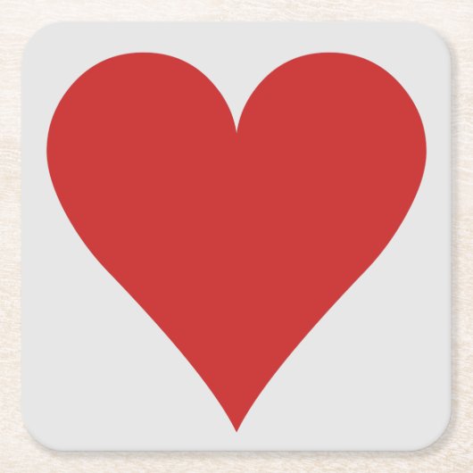 Kartenspieler-Untersetzer - Herz Rechteckiger Pappuntersetzer (Vorderseite)