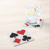 Kartenspieler-Untersetzer Rechteckiger Pappuntersetzer (Vor Ort)