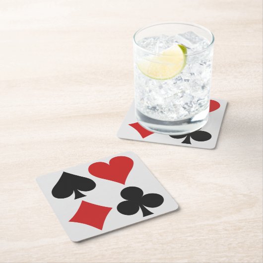 Kartenspieler-Untersetzer Rechteckiger Pappuntersetzer (Vor Ort)