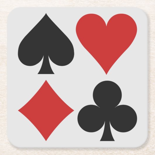 Kartenspieler-Untersetzer Rechteckiger Pappuntersetzer (Vorderseite)