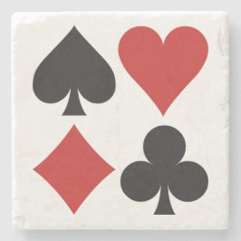 Kartenspieler-Untersetzer Steinuntersetzer