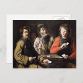 Kartenspieler von Jan Steen Postkarte (Vorne/Hinten)