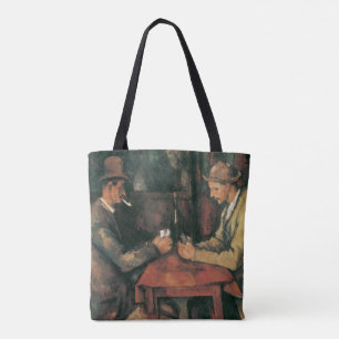 Kartenspieler von Paul Cezanne, Vintage Fine Art Tasche