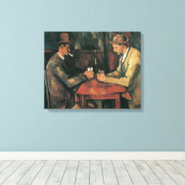 Kartenspieler von Paul Cezanne, Vintage Kunst Leinwanddruck