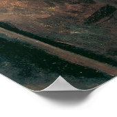 Kartenspieler von Paul Cezanne, Vintage Kunst Poster (Ecke)