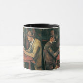 Kartenspieler von Paul Cezanne, Vintage Kunst Tasse (Zentrum)