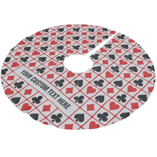 Kartenspieler-Zollspanner Polyester Weihnachtsbaumdecke (Schrägansicht)