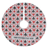 Kartenspieler-Zollspanner Polyester Weihnachtsbaumdecke (Vorderseite)