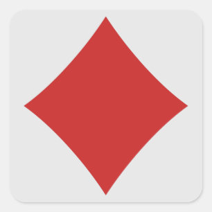 Kartenspieleraufkleber - Diamant Quadratischer Aufkleber