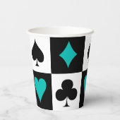 Kartenspielpapierketten Pappbecher (Rückseite)