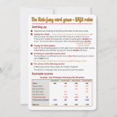 Kartenspielregeln - oben vereinbarend einladung (Vorderseite)