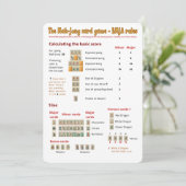 Kartenspielregeln - zählend einladung (Stehend Vorderseite)