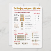 Kartenspielregeln - zählend einladung (Vorderseite)