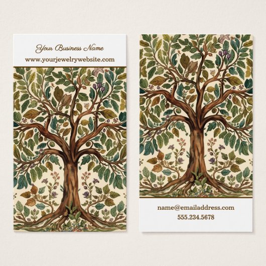 Kartenständer für Ohrringe mit dem Muster 'Tree Of (Vorne & Hinten)