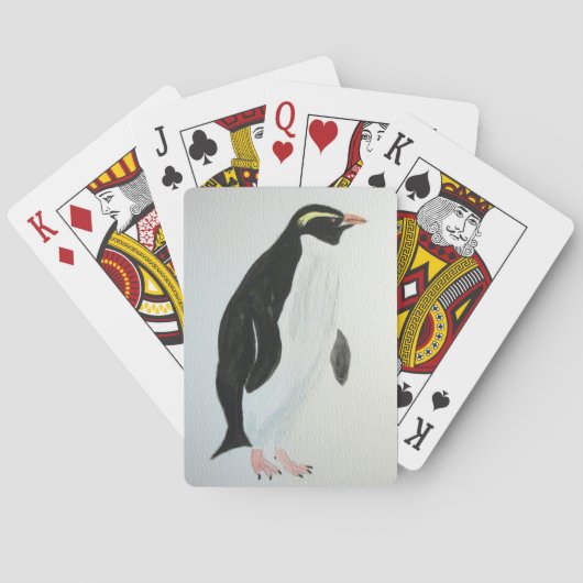 Kartenstapeles mit Pinguin Art. Spielkarten (Rückseite)