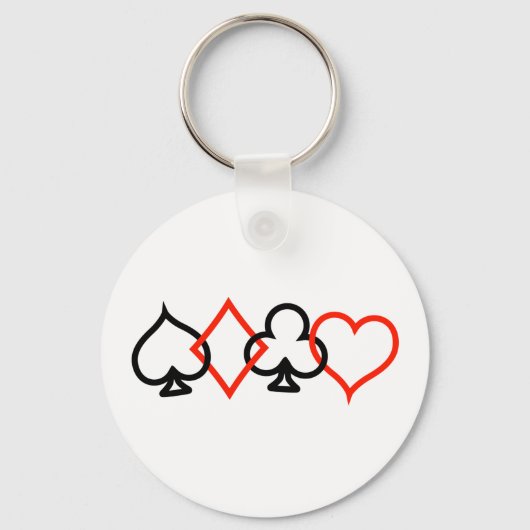 Kartensymbole miteinander verbunden schlüsselanhänger (Vorderseite)