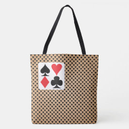 Kartensymbole spielen Pattern Kraft Schwarze Herze Tasche