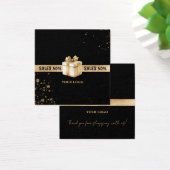 Kartenverkauf 50% schwarzer Glitzer (Schreibtisch)