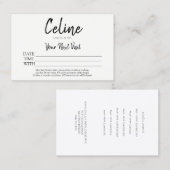 Kartenverkauf und Wellness-Center Visitenkarte (Vorne/Hinten)