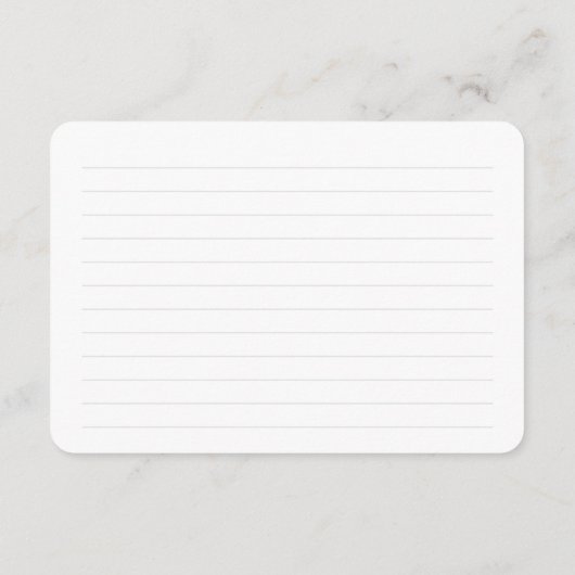 Kartenvorführung für eine Brautdusche. Begleitkarte (Rückseite)