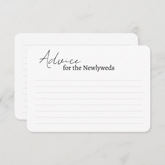 Kartenvorführung für eine Brautdusche. Begleitkarte (Vorne/Hinten)