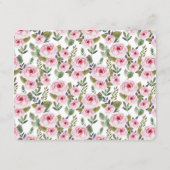 Kartenvorführung für eine Brautdusche. Begleitkarte (Rückseite)