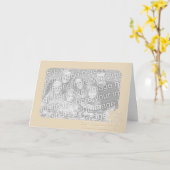 Kartenvorlage - Bride Bouquet Karte (Gelbe Blume)