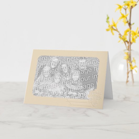 Kartenvorlage - Bride Bouquet Karte (Gelbe Blume)