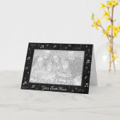 Kartenvorlage - Musikalische Hinweise Karte (Gelbe Blume)