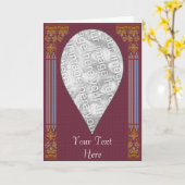 Kartenvorlage - Teardrop Tile Border Karte (Gelbe Blume)