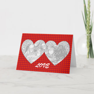 Kartenvorlage - Valentintagsherzen Feiertagskarte
