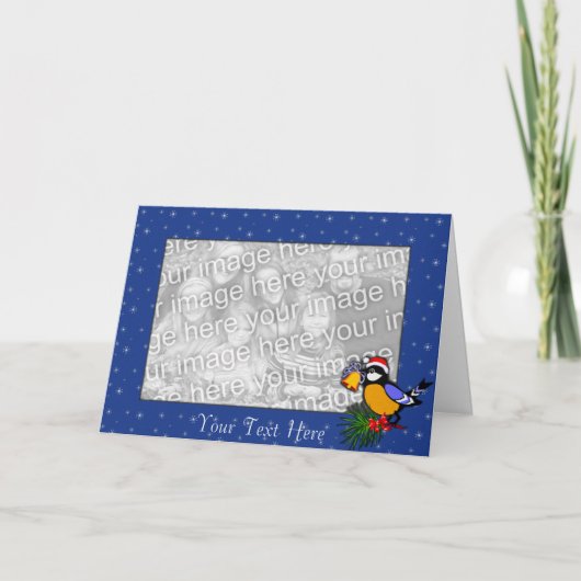 Kartenvorlage - Weihnachtsbird Feiertagskarte (Vorderseite)