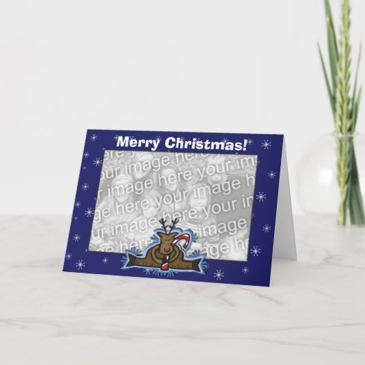 Kartenvorlage - Weihnachtsmann Feiertagskarte (Vorderseite)