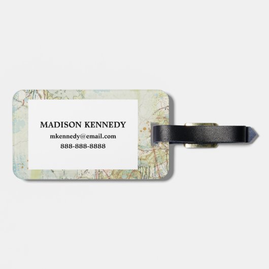 Kartenwerte Gepäckanhänger (Rückseite horizontal)