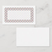 Kartenzeichen Minimalistisch rot und schwarz spiel Platzkarte (Vorne/Hinten)