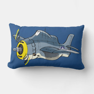 Kartenzeichentrickfilm Grumman Avenger Flugzeug Lendenkissen
