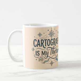 Kartenzeichnen ist meine Therapie Tasse