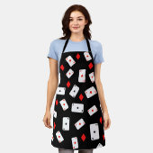 Kartenzeichnen - Schwarz - Zähne und rotes Diamant Schürze (Getragen)