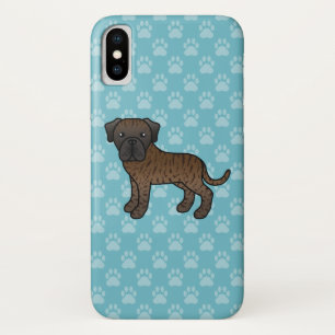 Kartenzeichnung von getigertem englischem Mastiff- Case-Mate iPhone Hülle
