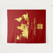 Kartenziel chinesische Hochzeit Foto Hintergrund Wandteppich (Vorderseite (Horizontal))